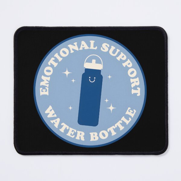 Item preview, Emotional Support Water Bottle Sticker Blue designed and sold by tandydowers.