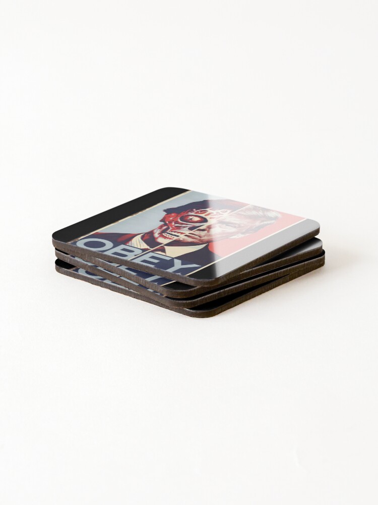 Thumbnail 4 of 5, Coasters (Set of 4), Obey designed and sold by ElementCraftLab.