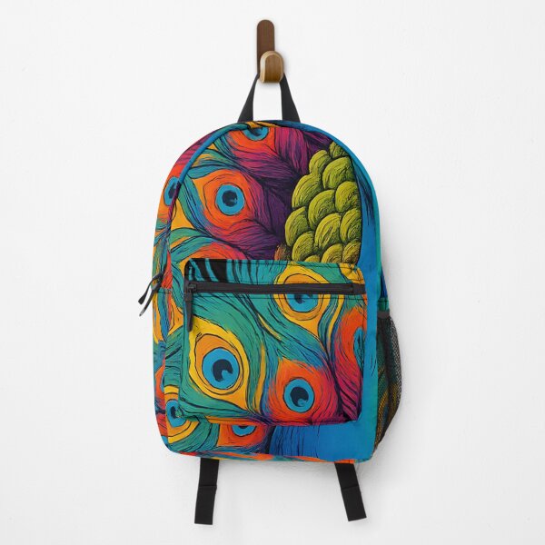 Item preview, Vibrant Majestic Peacock Illustration Colorful Feather Display Artistic Bird Design designed and sold by DrawHandArt.