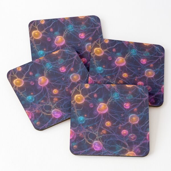 Item preview, Neural Network Pattern – Glowing Neuron Art Print designed and sold by ArgentoArt.