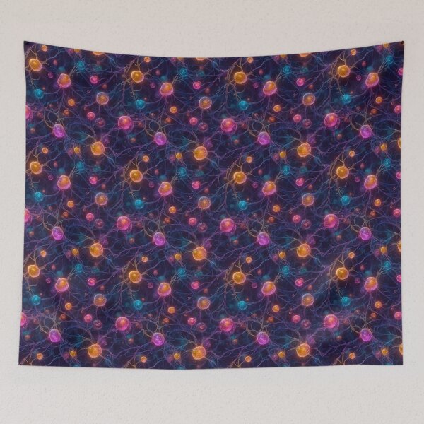 Item preview, Neural Network Pattern – Glowing Neuron Art Print designed and sold by ArgentoArt.
