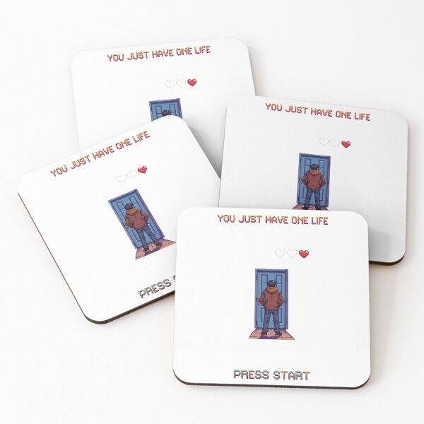 Item preview, You just have one life - press start pixel art designed and sold by Substance_life.