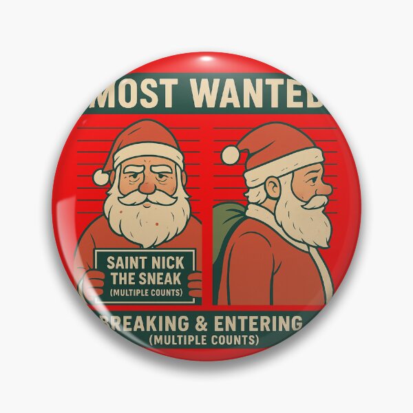 Item preview, Saint Nick the Sneak – Santa Mugshot designed and sold by Laughprints.