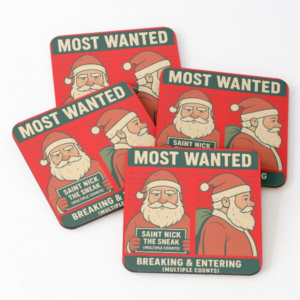 Item preview, Saint Nick the Sneak – Santa Mugshot designed and sold by Laughprints.