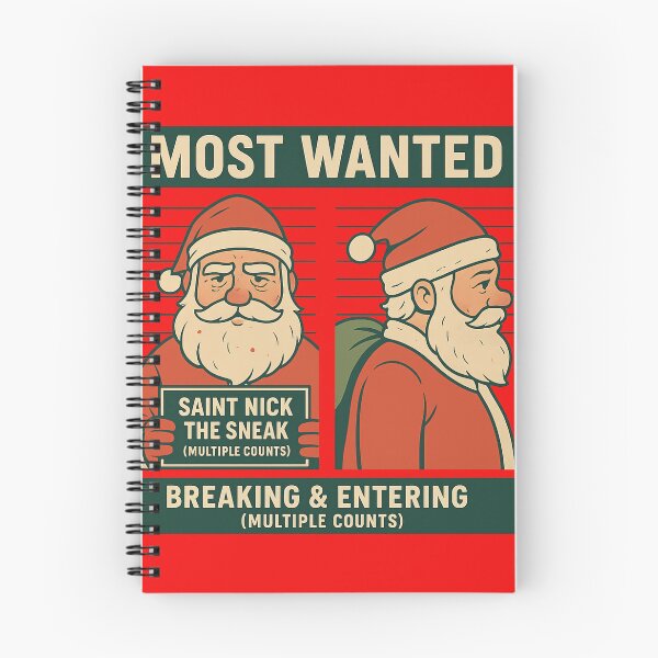 Item preview, Saint Nick the Sneak – Santa Mugshot designed and sold by Laughprints.