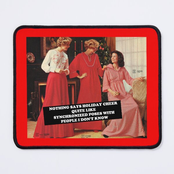 Item preview, Kitsch Christmas Cheeky 70s Babes - Funny Retro Vintage Christmas Ugly Christmas Kitsch 70s Humor designed and sold by The Sticker Bureau.