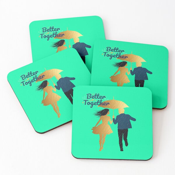 Item preview, Shimmering Gold & Navy Romantic Walk in the Rain designed and sold by MCT-GALLERY.