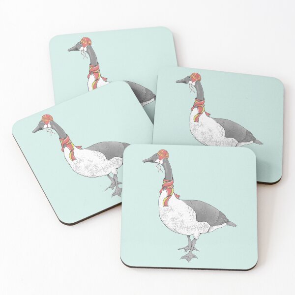 Item preview, Goose wearing a woolly winter hat designed and sold by piedaydesigns.