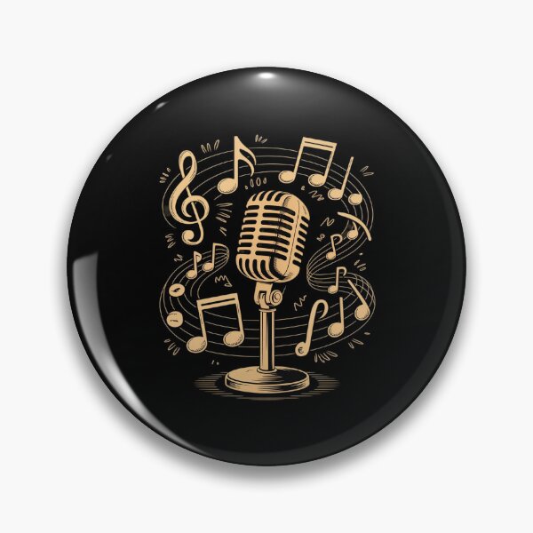 Item preview, Musical Theatre Music Notes Treble Clef Microphone designed and sold by ryukaizox1.