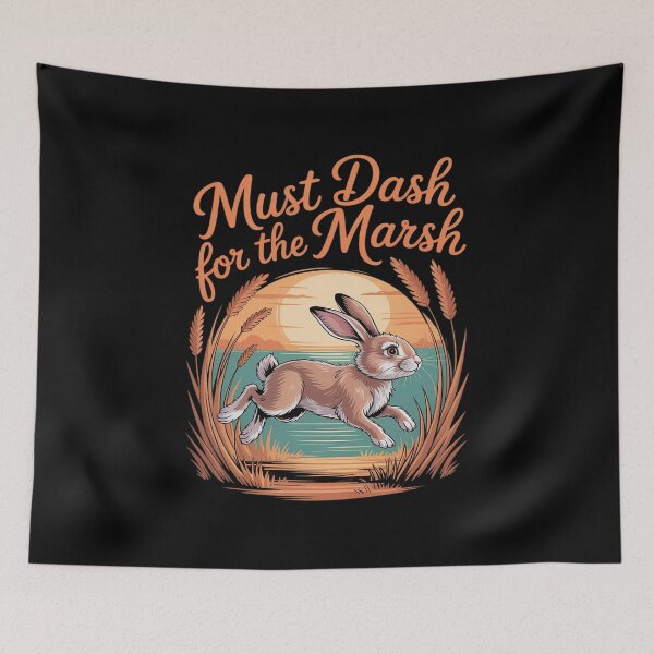 Item preview, Must Dash For The Marsh Cottagecore Rabbit Sunset designed and sold by ryukaizox1.
