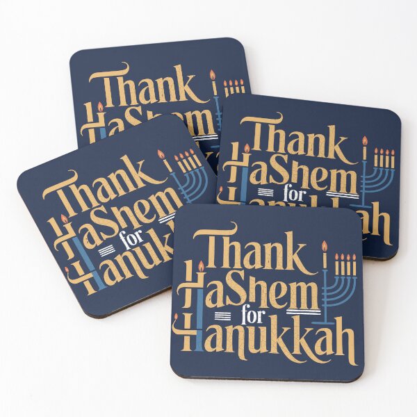 Item preview, Thank HaShem for Hanukkah – Artistic Menorah Typography designed and sold by Thank-HaShem.