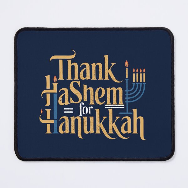 Item preview, Thank HaShem for Hanukkah – Artistic Menorah Typography designed and sold by Thank-HaShem.
