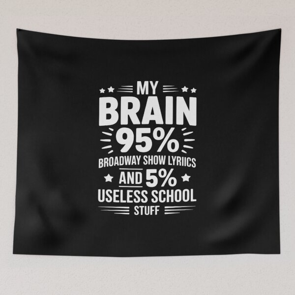 Item preview, My Brain is 95% Broadway Show Lyrics Actor Musical Theatre designed and sold by Rotasiin.