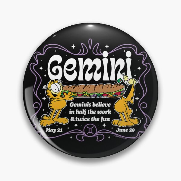 Item preview, Garfield Zodiac Gemini Funny Retro Art designed and sold by gonyeagoensv.