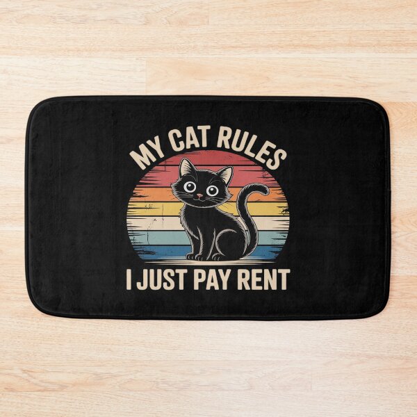 Item preview, My Cat Rules I Just Pay Rent Cat Mom Cat Dad Cat Lover designed and sold by Rotasiin.