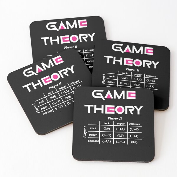 Item preview, Funny Nerdy Game Theory Rock Paper Scissors Payoff Matrix White Text designed and sold by MathWare MathClips.
