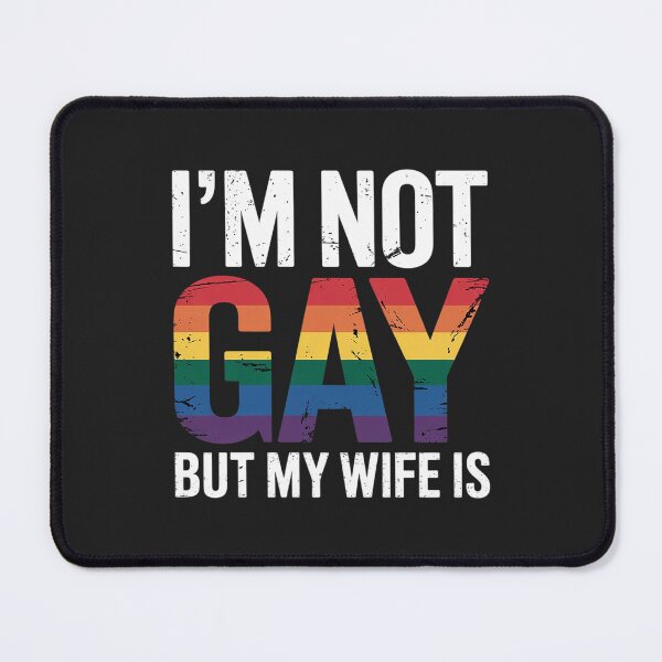 Item preview, I'm Not Gay But My Wife Is Funny LGBT Rainbow Wedding designed and sold by procionartss.