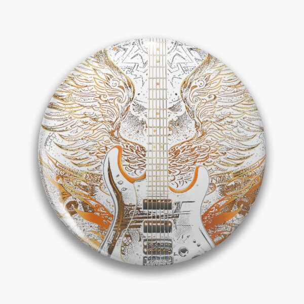 Item preview, Electric Guitar with Wings Baroque Rock Design Art Retro Men Women designed and sold by WillLara5Deut.