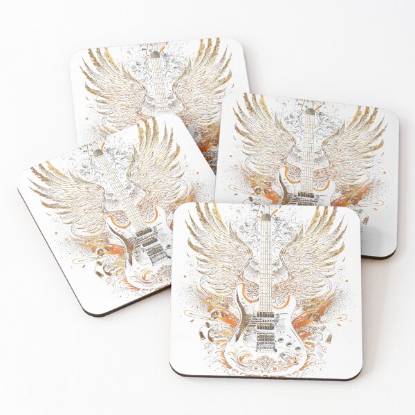 Item preview, Electric Guitar with Wings Baroque Rock Design Art Retro Men Women designed and sold by WillLara5Deut.