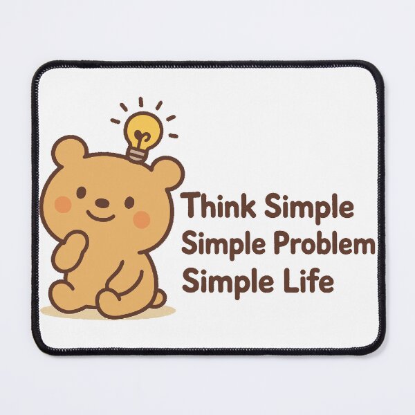 Item preview, Adorable bear under a bright idea think simple, simple problem simple life designed and sold by DianTarioko.