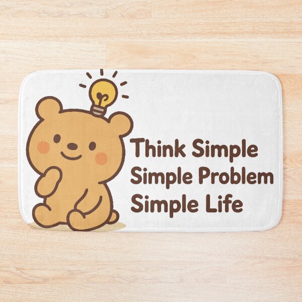 Item preview, Adorable bear under a bright idea think simple, simple problem simple life designed and sold by DianTarioko.