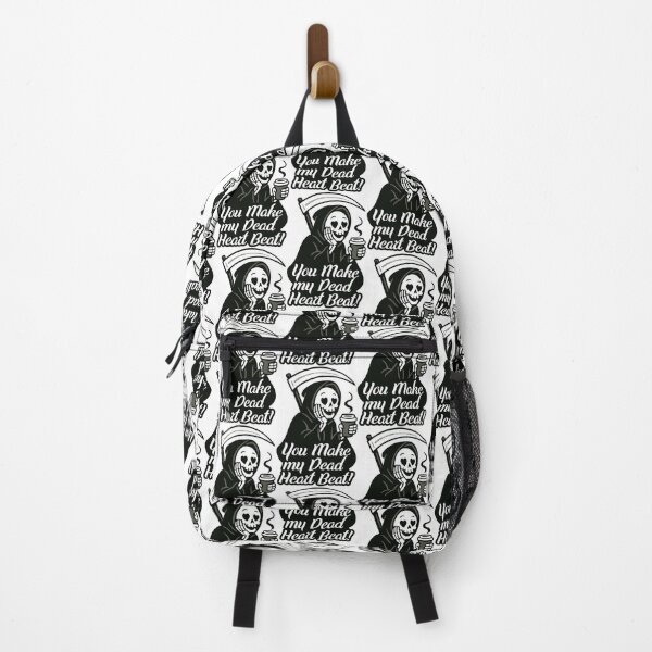 Item preview, Cute Grim Reaper Coffee Cartoon Art Black & White designed and sold by Skulls & Calaveras.