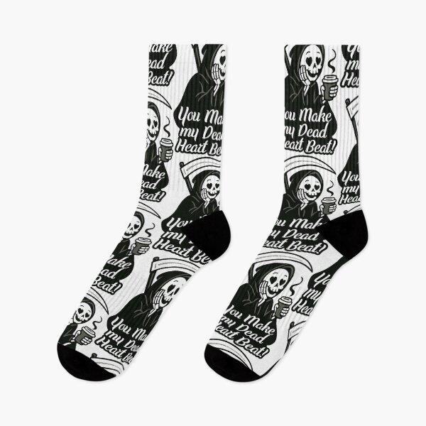 Item preview, Cute Grim Reaper Coffee Cartoon Art Black & White designed and sold by Skulls & Calaveras.