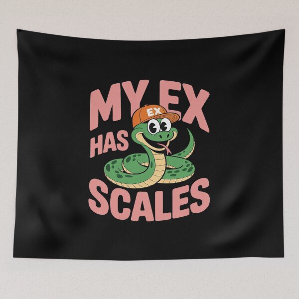 Item preview, My Ex Has Scales Funny Snake novelty for Reptile Lovers designed and sold by LinlinsDemons.