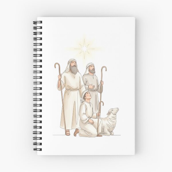 Item preview, Minimalist Line Art Shepherds Nativity Christmas Watercolor designed and sold by Seeds of Change.