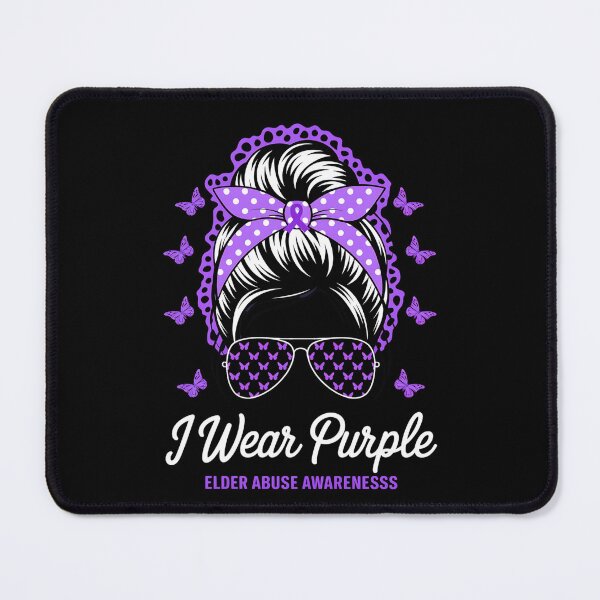 Item preview, In June We Wear Purple World Elder Abuse Awareness Day Messy designed and sold by procionartss.