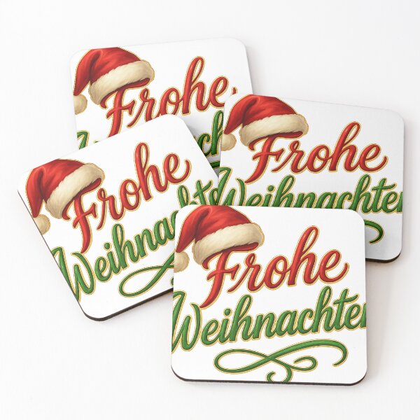 Item preview, Festive “Frohe Weihnachten” Christmas Greeting Art designed and sold by DigiGroove.