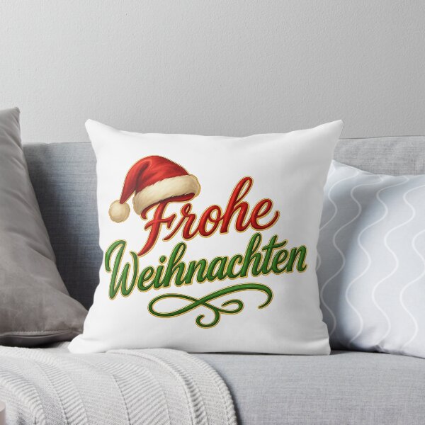 Item preview, Festive “Frohe Weihnachten” Christmas Greeting Art designed and sold by DigiGroove.