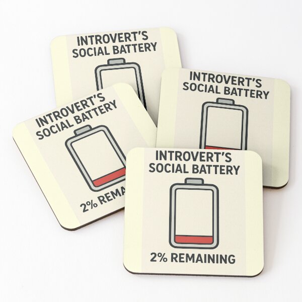 Item preview, Introvert Social Battery 2% designed and sold by PeodeesCrazy.