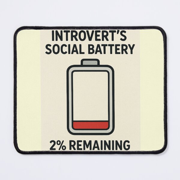 Item preview, Introvert Social Battery 2% designed and sold by PeodeesCrazy.