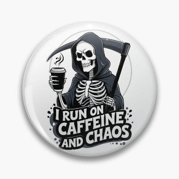 Artikelvorschau, Grim Reaper Coffee Skeleton Artwork entworfen und verkauft von Skulls & Calaveras.