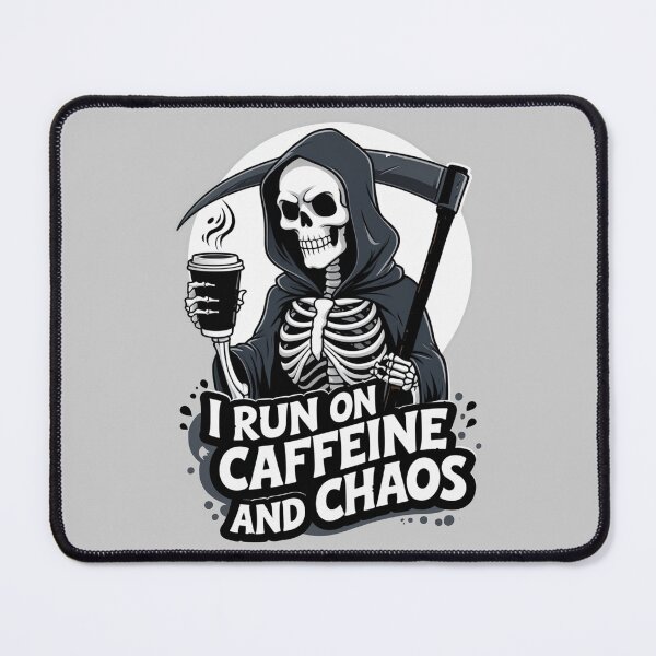 Item preview, Grim Reaper Coffee Skeleton Artwork designed and sold by Skulls & Calaveras.