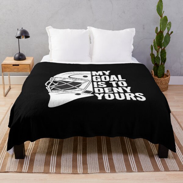 Item preview, My Goal is to Deny Yours Hockey Goalie Save Men Boys Kids designed and sold by LinlinsDemons.