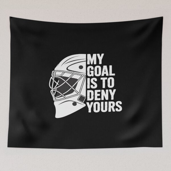 Item preview, My Goal is to Deny Yours Hockey Goalie Save Men Boys Kids designed and sold by LinlinsDemons.