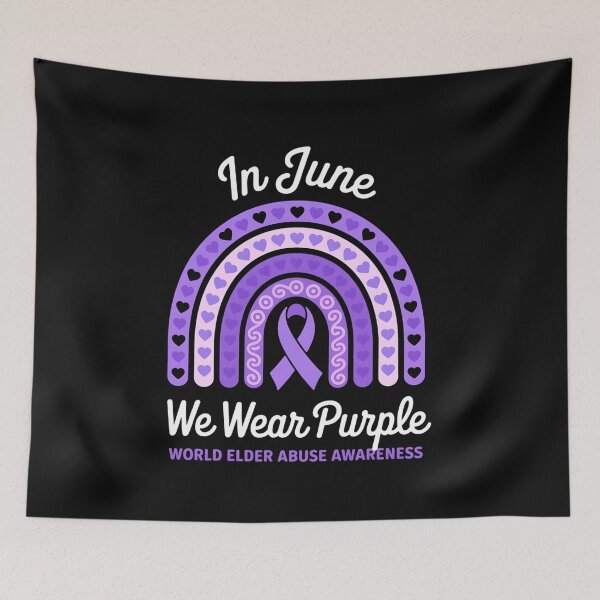 Item preview, In June, We Wear Purple World Elder Abuse Awareness Month 5 designed and sold by procionartss.