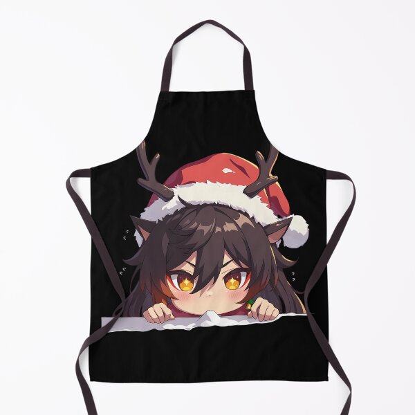 Item preview, Zhongli Genshin Impact Game Chibi Kawaii Christmas Peeker Anime Festive Winter Warmth designed and sold by Raslbazola.
