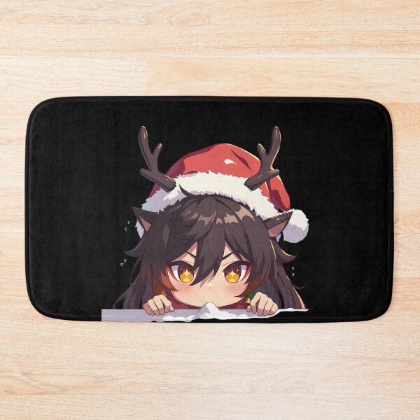Item preview, Zhongli Genshin Impact Game Chibi Kawaii Christmas Peeker Anime Festive Winter Warmth designed and sold by Raslbazola.