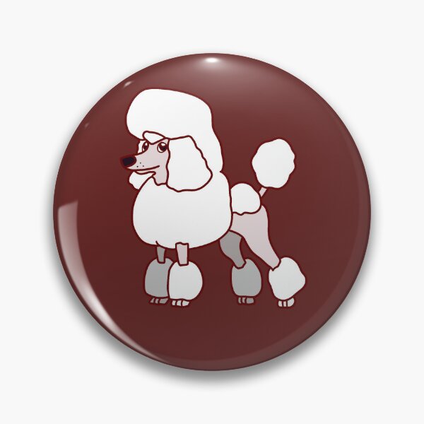 Item preview, White Standard Poodle Poof Dog Sticker designed and sold by StickersGalores.