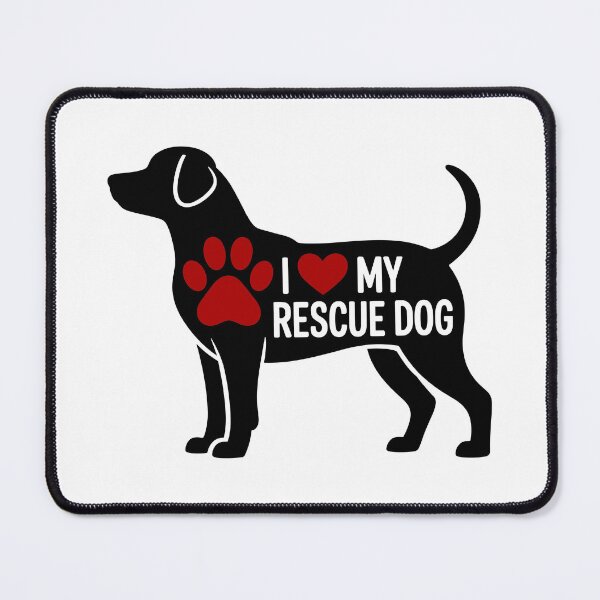 Item preview, I Love My Rescue Dog designed and sold by theartfulaspie.