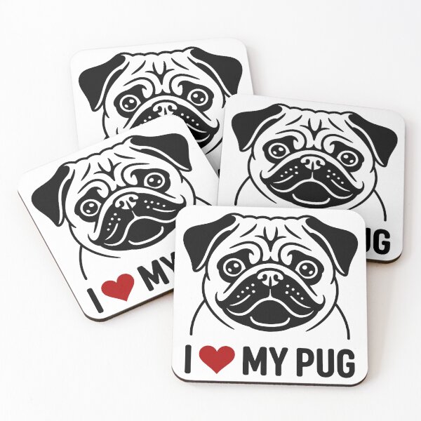 Item preview, I Love My Pug designed and sold by theartfulaspie.