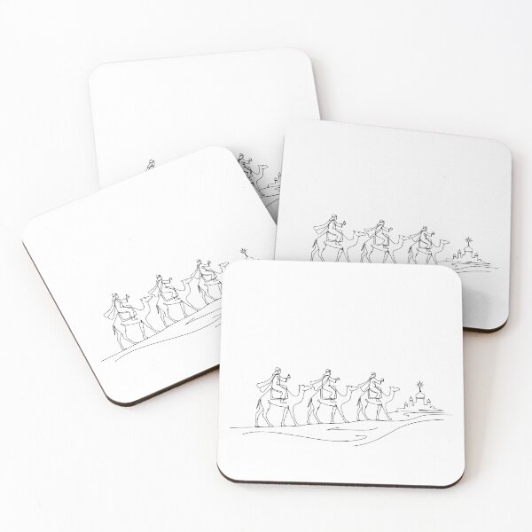 Item preview, Minimalist Continuous line Wise Men Nativity Christmas designed and sold by Seeds of Change.