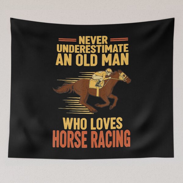 Item preview, Never Underestimate An Old Man Who Loves Horse Racing designed and sold by SelmaBonnie.
