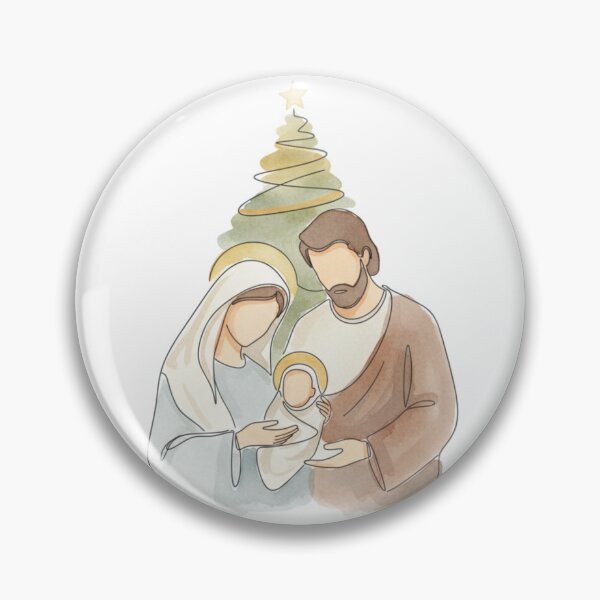 Item preview, Minimalist Nativity Holy Family with Christmas tree designed and sold by Seeds of Change.