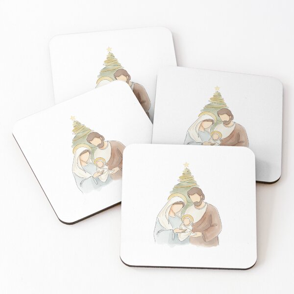 Item preview, Minimalist Nativity Holy Family with Christmas tree designed and sold by Seeds of Change.