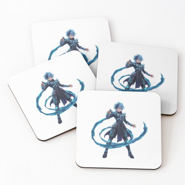 Item preview, Aquarius Neon Wave Mage | Zodiac RPG Fighter Art Print designed and sold by StarforgedArt.