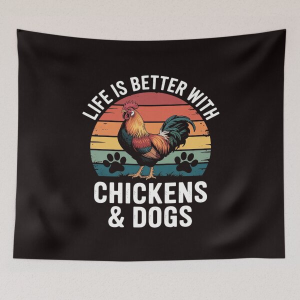 Item preview, Life Is Better With Chickens & Dogs Women Girls Farmer designed and sold by RopboxRone.